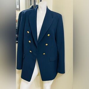 Zara Midnight Blue Jacket with Metallic Accents